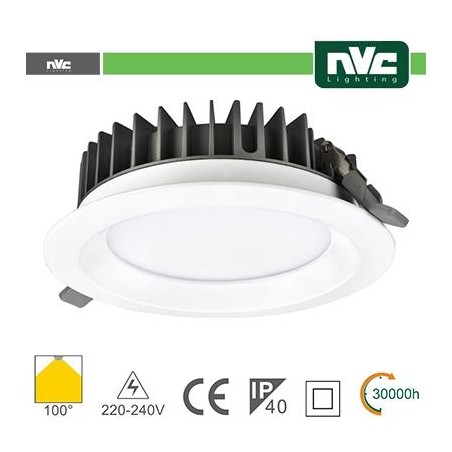 Downlight LED IP40 15W 5700K 1275LM 100º FORO:125mm