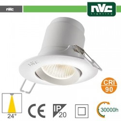 Faro direzionabile LED IP20 9W 3000K 700LM 24º FORO:95mm