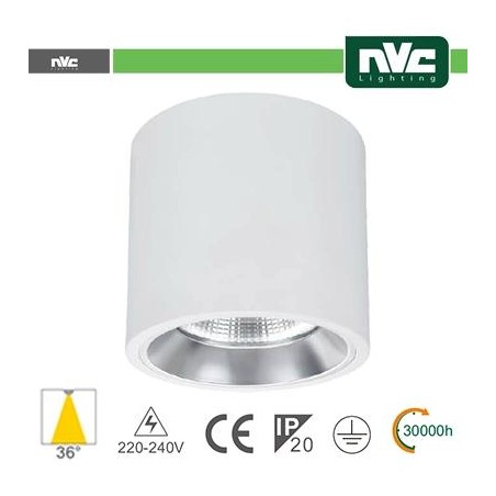 Downlight Sporgente - IP20 24W 2000LM 3000K 36°