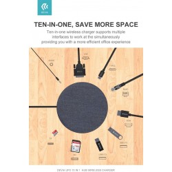 Hub da Tipo-C + Carica Wireless Ufo 10 in 1