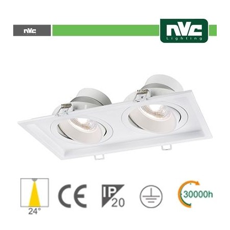 Incasso Multi lampada - 18w (2x9w) 3000k 1440lm 24°