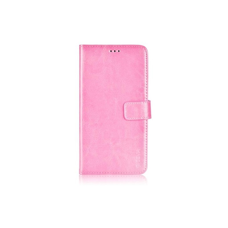 Custodia a Libro in Pelle Per Samsung Galaxy S6 Edge+ Rosa