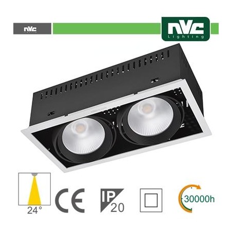 Incasso Multi lampada - 48w(2x24w) 4000k 3500lm24° CRI90