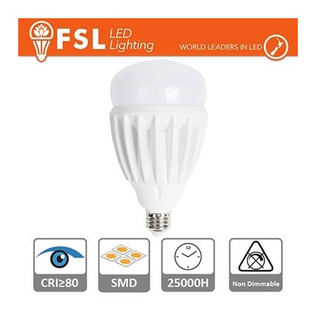 A140H - 55W 4000K 4100LM 140º 140x242mm CRI80 E40 25.000H