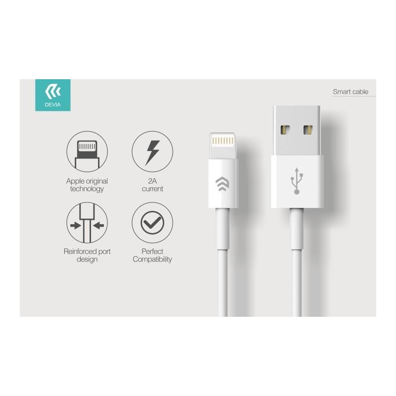 Cavo Dati e Carica Lightning iPhone e iPad IOS 8  Bianco
