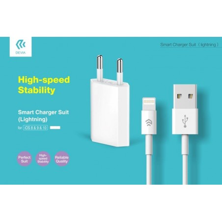 Suit Carica Batt 1 Amper + Cavo Lightning per Apple Bianco