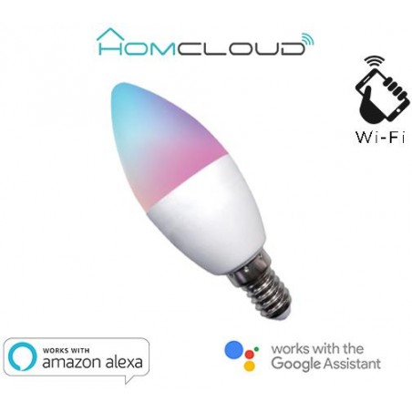 Lampadina Wi-FI RGB+BIANCO CALDO Dimmerabile E14