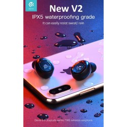 Auricolari JoyPods V2 Wireless Bluetooth 5.0 Stereo TWS Nero