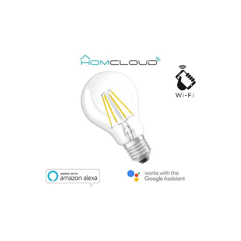 Lampadina Wi-FI a filamento bianco caldo Dimmerabile