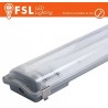 Plafo Stagna Portatubo T8 IP65: 2 tubo 150cm